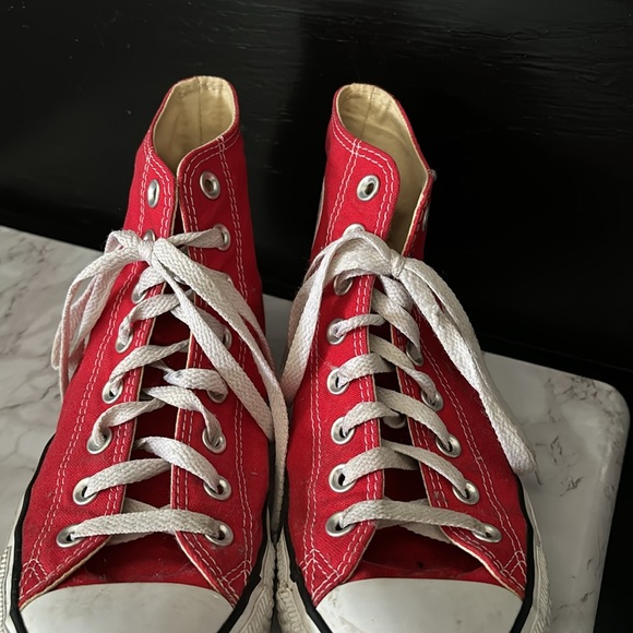 Red Hightop Converse - Picture 3 of 5